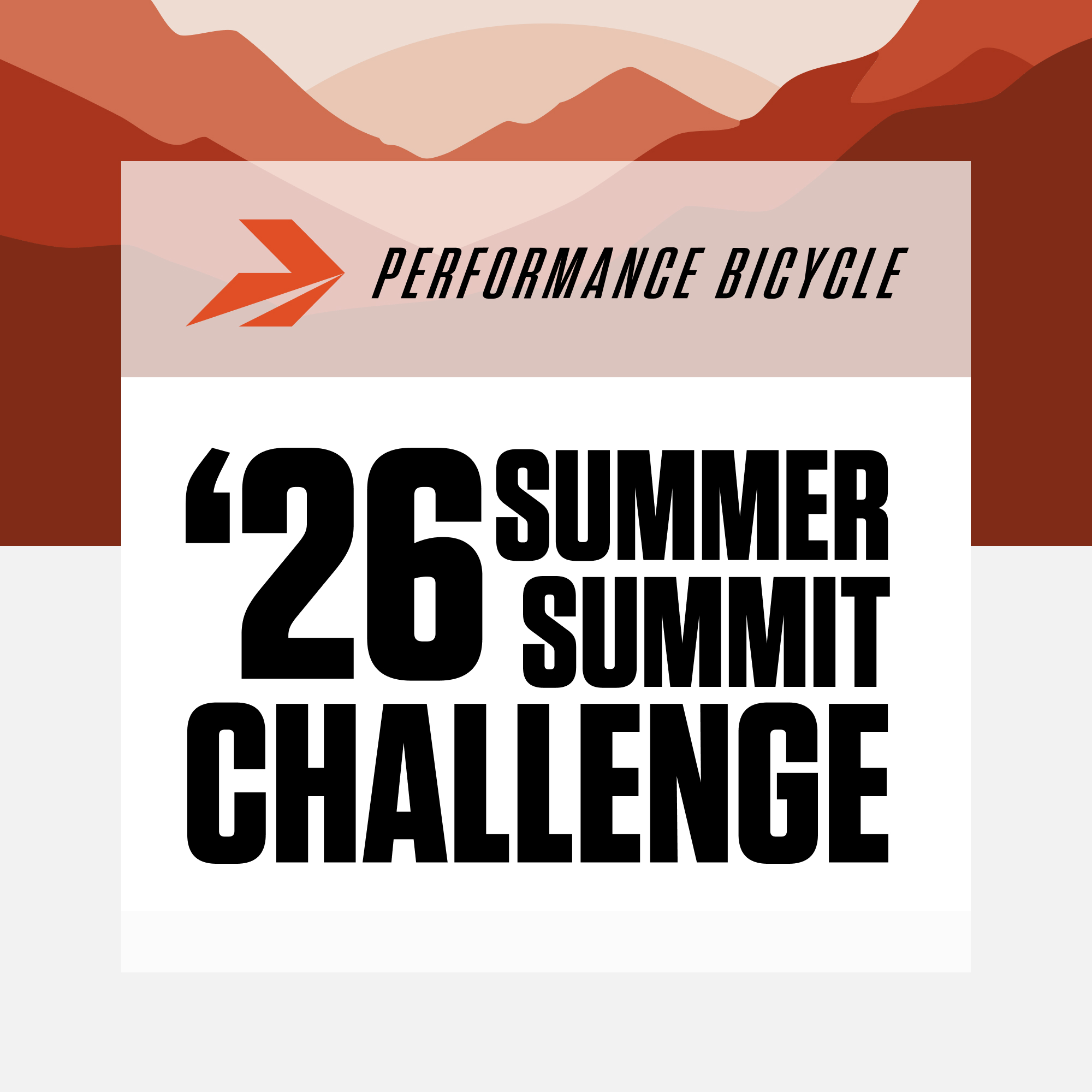 Performance Bicycle Summer Summit Challenge