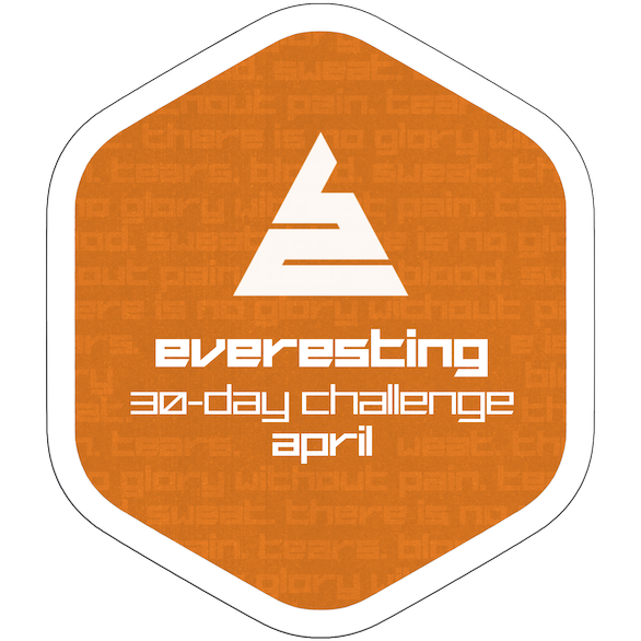 Everesting 30-day challenge: April